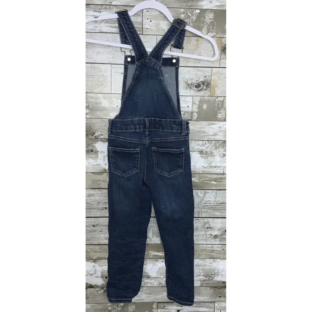 Falls Creek Girls Dark Wash Denim Overalls Skinny Leg Size‎ S (6/6X)